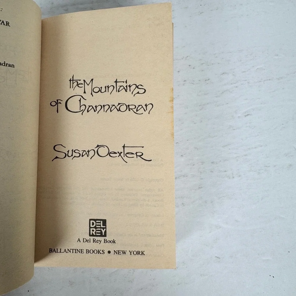 The Mountains of Channadran Susan Dexter 1986 First Edition Fantasy‎ Del Rey